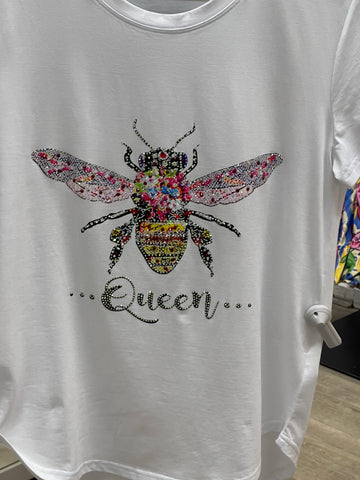 Queen Bee Tee - White